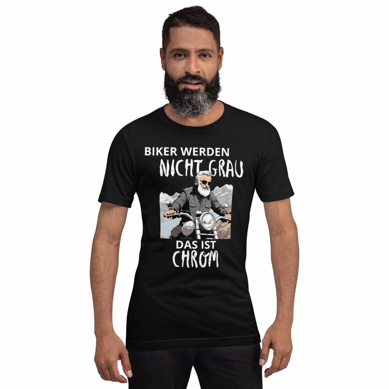 Biker werden nicht grau Unisex-T-Shirt schwarz