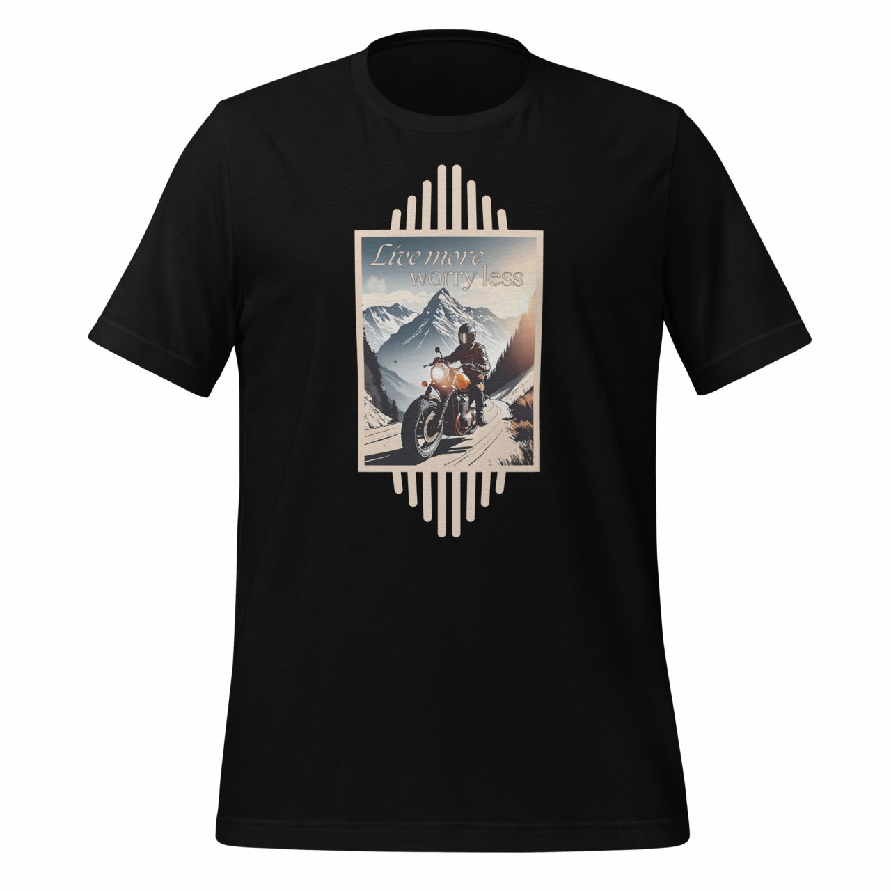 live more worry less Unisex-T-Shirt – Bild 3