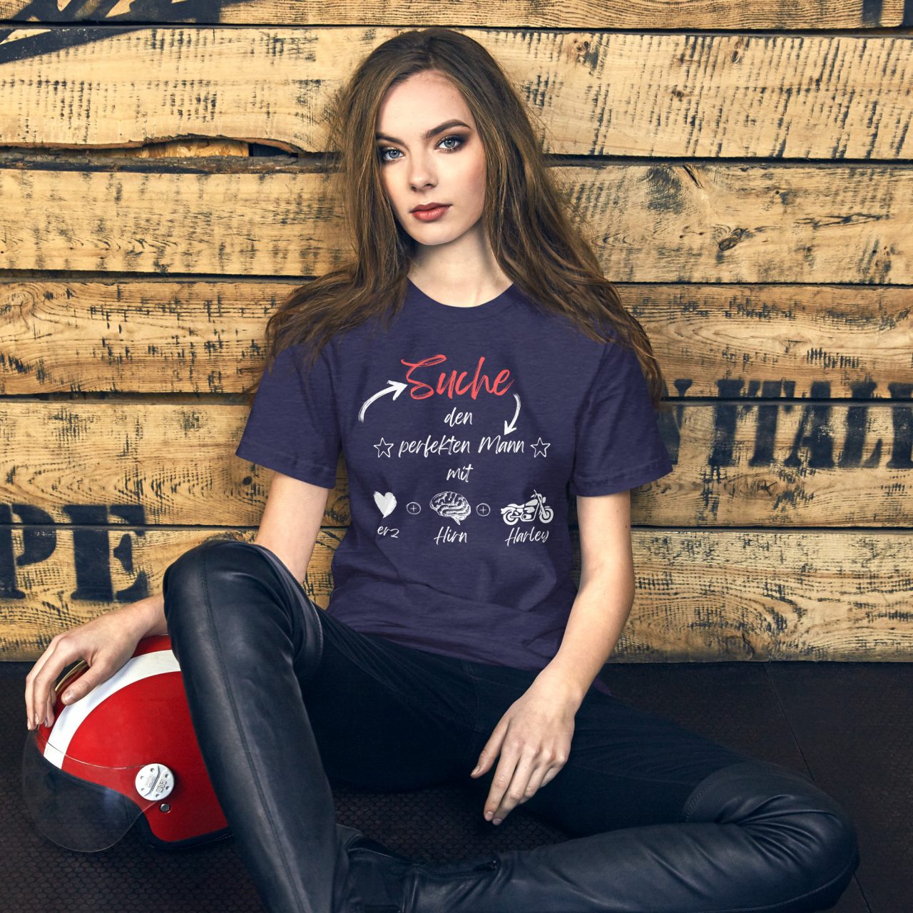 Suche den perfekten Mann Unisex-T-Shirt dunkel – Bild 2