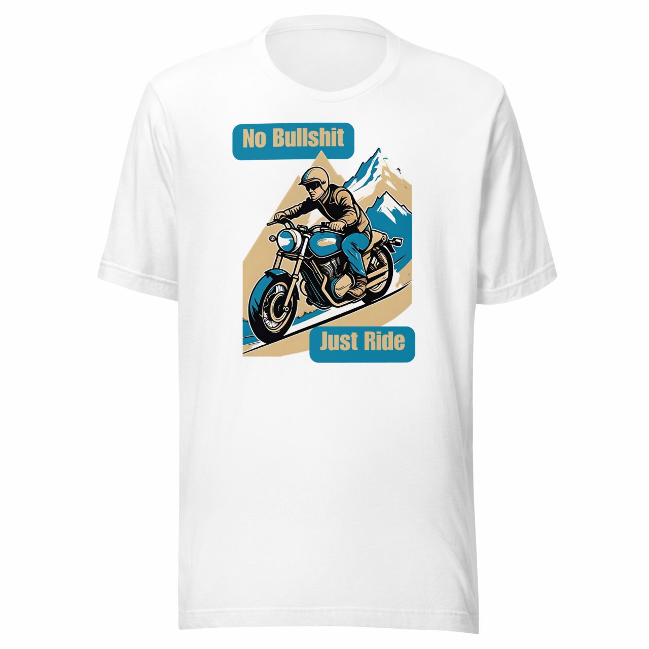 No Bullshit Just Ride Unisex-T-Shirt schwarz – Bild 3