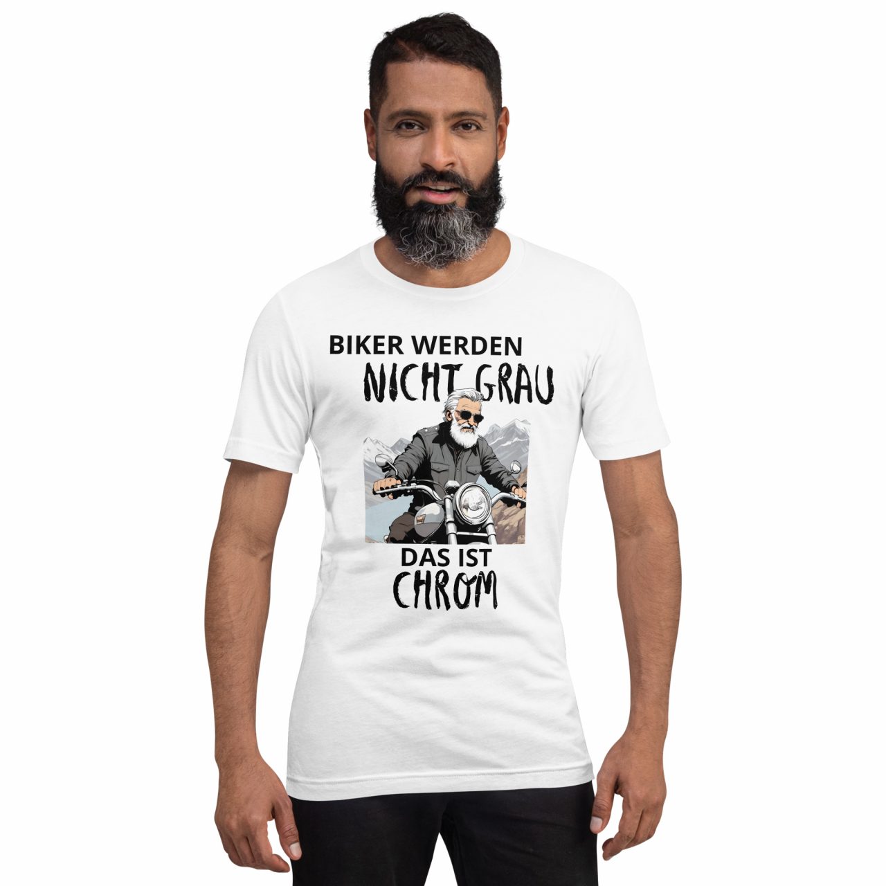 Biker werden nicht grau Unisex-T-Shirt schwarz – Bild 3