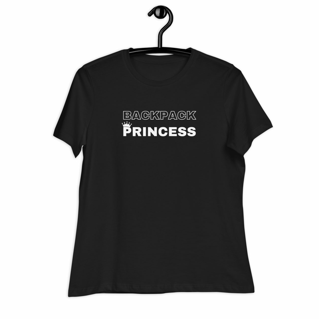 Lockeres Damen-T-Shirt Backpack Princess V1
