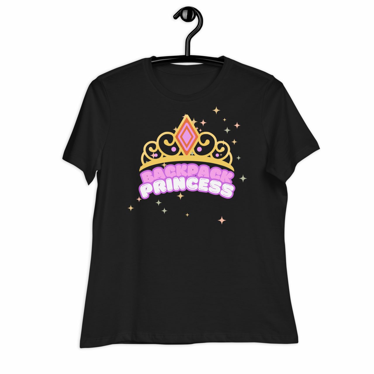 Lockeres Damen-T-Shirt Backpack Princess V2