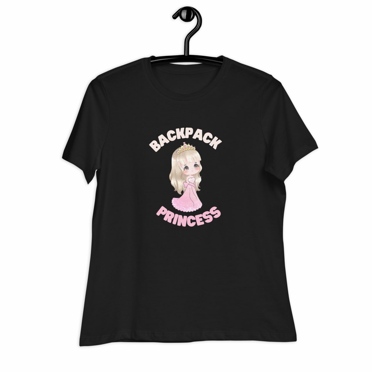 Lockeres Damen-T-Shirt Backpack Princess V3