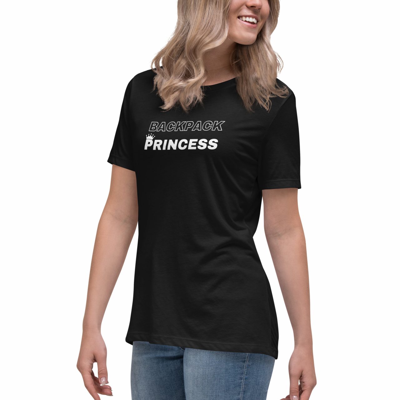 Lockeres Damen-T-Shirt Backpack Princess V1 – Bild 2