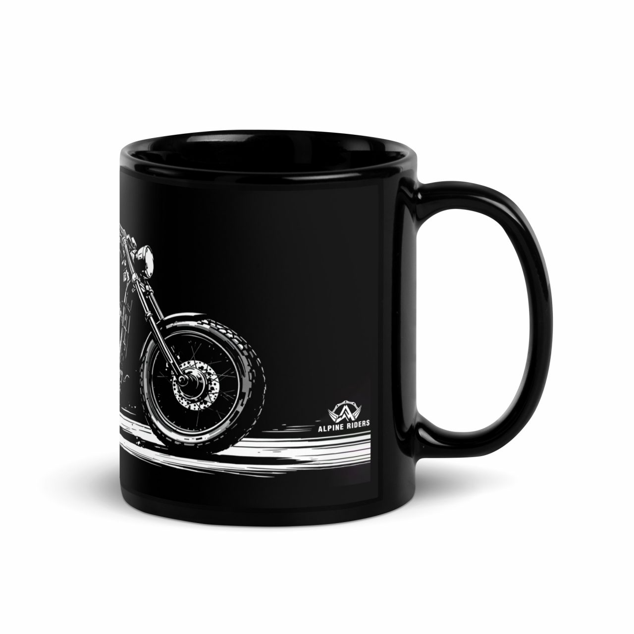 Alpine Riders Schwarze glänzende Tasse – Bild 3