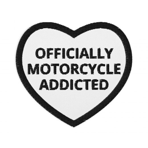 Officially Motorcycle Addicted Gestickte Aufnäher