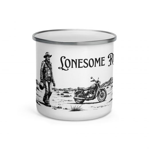 Lonesome Rider Emailletasse