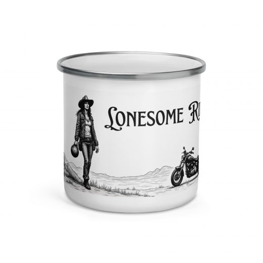 Lonesome Rider Girl Emailletasse