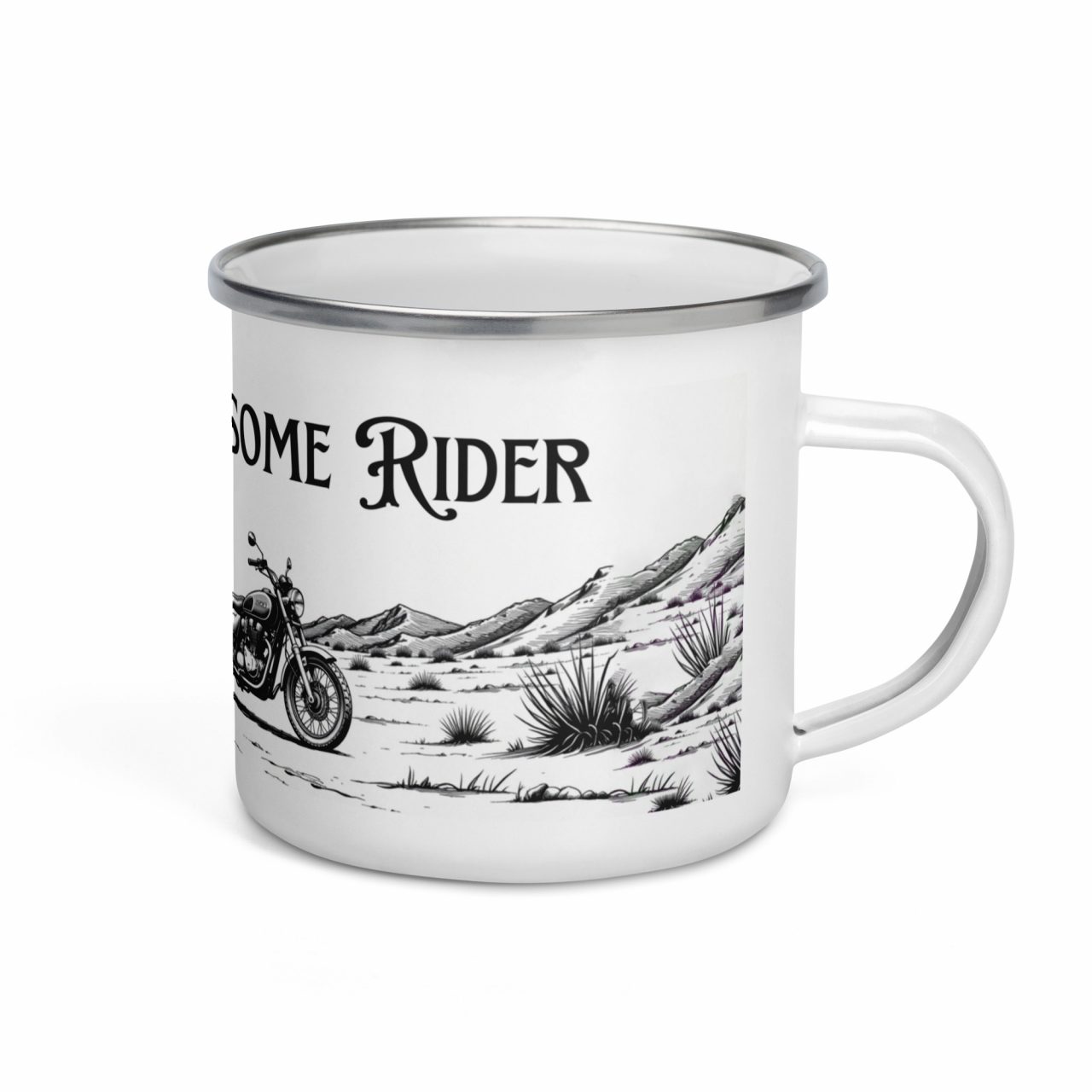 Lonesome Rider Emailletasse – Bild 2