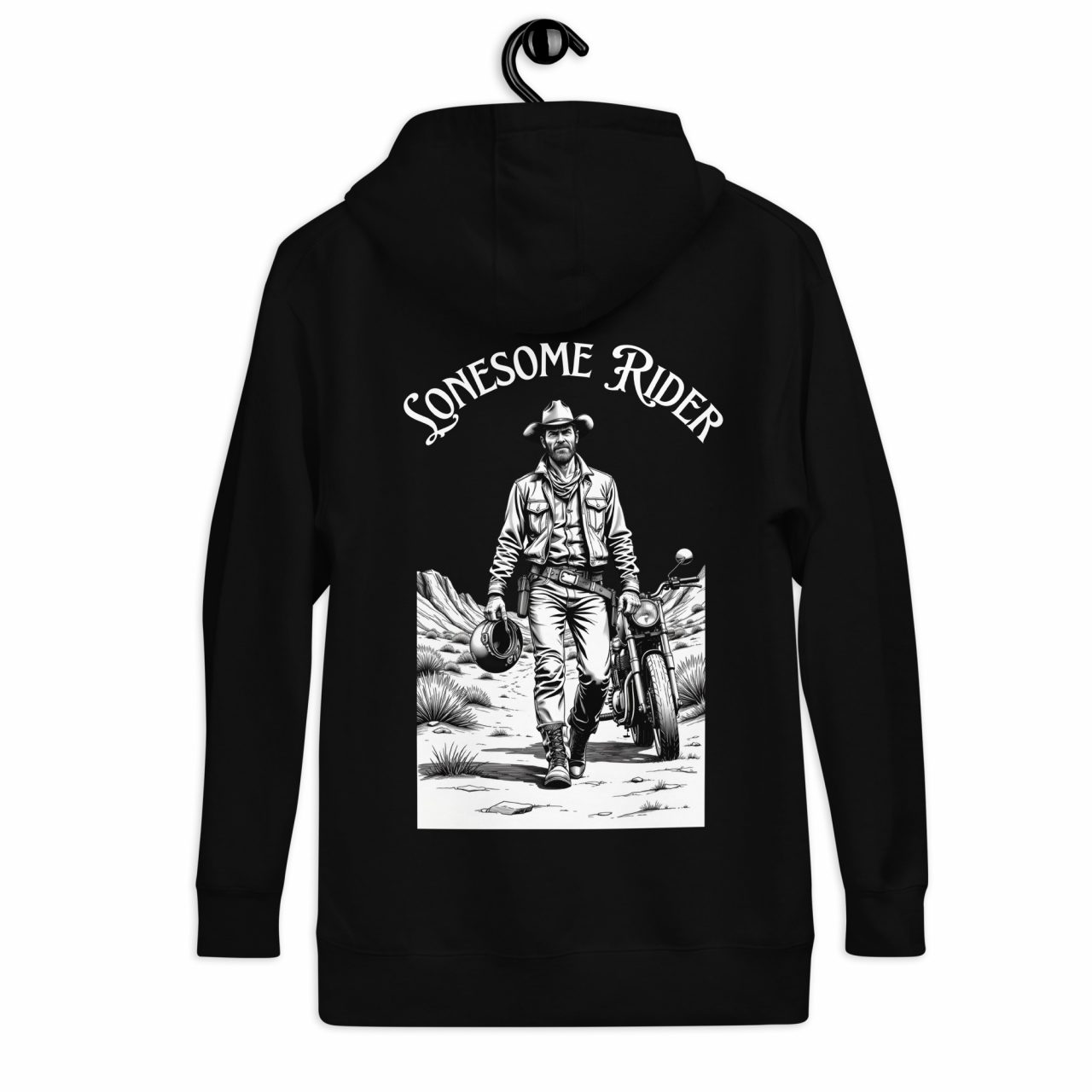 Lonesome Rider Unisex-Kapuzenpullover – Bild 4
