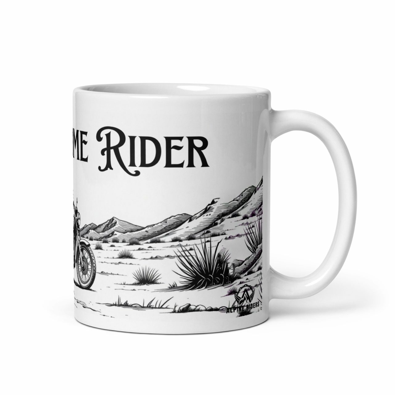 Lonesome Rider Weiße, glänzende Tasse – Bild 2