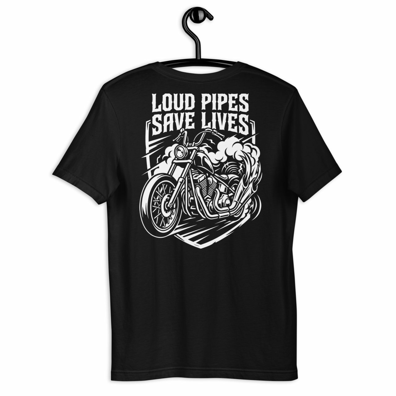 T-Shirt „Loud Pipes Save Lives“ – Biker Statement Shirt